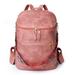 1pcs PU Leather Capacity Convertible Backpack Women Laptop Backpacks Fashion Casual Large Capacity Bag