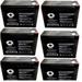 SPS Brand 12V 10Ah Replacement Battery (SG12100T2) for Zoro 5EFH0 (6 Pack)