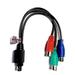 Kyper 7-Pin S-Video to HDTV 3 RCA RGB Red Blue & Green Component Cable 7 pin S Video Cable 8 inch