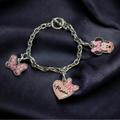 Disney Jewelry | Disney Minnie Mouse Charm Bracelet | Color: Pink/Silver | Size: 7.5”