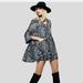 Free People Dresses | Free People Rain Or Shine Mini Dress Size Small | Color: Blue/Gray | Size: S