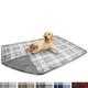 PetAmi Waterproof Dog Blanket for Bed, XL Dog Pet Blanket Couch Cover Protection, Sherpa Fleece Leakproof Bed Blanket for Crate Kennel Sofa Furniture Protector, Reversible Soft 80x60 Plaid Light Gray