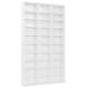 vidaXL CD Cabinet Living Room Furniture CD Shelf CD Storage Cabinet Bookshelf Bookcase Office Cabinet High Gloss White 102x23x177.5cm Chipboard