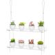 Clear Hanging Window Plant Shelves,Indoor Windows Wall Hanging Plant Stand Flower Display,Flower Pot Organizer Storage for Window Grow Herbs,Microgreens,Succulents,Flower