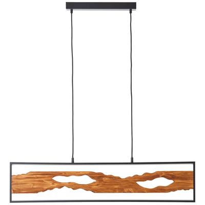 BRILLIANT LED Pendelleuchte "Chaumont", schwarz (schwarz, holz), B:8,5cm T:100cm, Lampen, Breite 100 cm, 2300 lm, kürzba