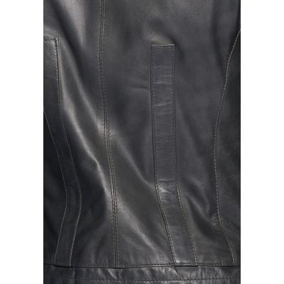 Lederjacke MAZE "31Ryana", Damen, Gr. 3XL, grau (dunkelgrau), Obermaterial: 100% Leder, Lamm / Futter: 100% Baumwolle / Ärmelfutter: 100% Polyester, Jacken Image
