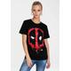 T-Shirt LOGOSHIRT "Marvel Deadpool Face" Gr. 5XL, schwarz Damen Shirts T-Shirts