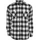 Langarmshirt URBAN CLASSICS "Herren Checked Flanell Shirt" Gr. XXL, schwarz-weiß (black, white) Herren Shirts Langarm