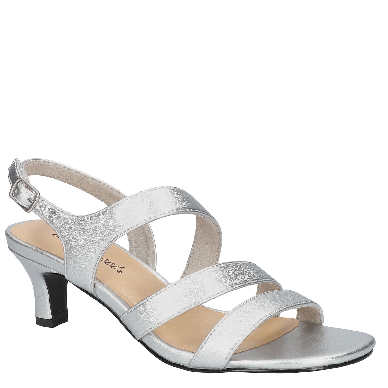 Easy Street Como - Womens 9 Metallic,Silver Sandal Medium