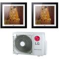 LG - climatiseur inverter dual split série artcool gallery 9+9 avec mu2r17 r-32 wi-fi en option