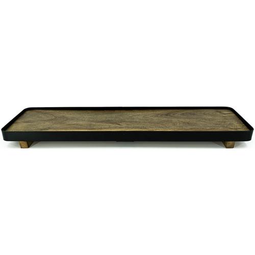 Servierplatte NOOR LIVING Servierplatten Gr. B/H: 16 cm x 4 cm, braun Servierplatten aus exclusivem Mango-Holz