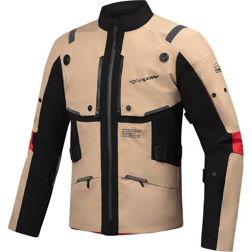 Ixon M-Skeid Motorrad Textiljacke, schwarz-beige, Größe 2XL