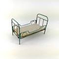 Art Deco Doll Bed Crib Cot Made Of Metal With Mattress 6 By 3 Inches