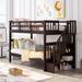 Stairway Twin-Over-Twin Bunk Bed with Storage and Guard Rail