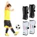 Rumbeast 2 Pairs Soccer Shin Guards for Kids Calf Protection Soccer Shin Pads for Toddler 5-12 Years(White Black)