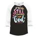 Shop4Ever Men s Be Still and Know That I Am God Psalm 46:10 Raglan Baseball Shirt XXX-Large Black/White