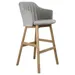 Cane-line Choice Indoor/Outdoor Stool with Seat/Back Covers, Teak Base - 54500PPS | 54500RYS97 | 54500YS97 | 54506T