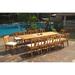 Grade-A Teak Dining Set: 12 Seater 13 Pc: 122 Caranas Double Extension Rectangle Table And 12 Osborne Armless Chairs Outdoor WholesaleTeak #WMDSWVm