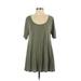 Lularoe Casual Dress - A-Line Scoop Neck Short sleeves: Green Print Dresses - Women's Size Small