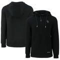 Men's Cutter & Buck Black Colorado Rockies Roam Eco Half-Zip Recycled Pullover Hoodie