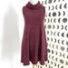 American Eagle Outfitters Dresses | American Eagle Burgundy Cowl Neck Sleeveless Knit Sweater Pullover Dress S | Color: Red | Size: S