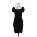 Max Studio Casual Dress - Bodycon: Black Solid Dresses - Women's Size Medium