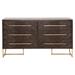 LOOMLAN Mosaic 6 Drawer 62" W Double Dresser Wood in Brown | 34 H x 62 W x 20 D in | Wayfair 6049.RJAV