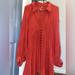 Free People Dresses | Free People Long Sleeved Dress, Size Small | Color: Orange/Red | Size: S