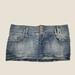 Zara Skirts | Denim Rules By Trf Womens Jean Mini Skirt Size 06 / 34w Button Fly - Good | Color: Blue | Size: Size 06 / 34w