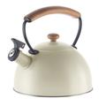 Oggi Brew Stainless Steel, Wood Handle, Whistling Tea Kettle (2.5 Lt, 85 Oz) Stainless Steel in Gray | Wayfair 7585.10