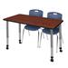 Regency Romig Kee Adjustable Height Rectangle 2-Student Activity Table & Chair Set Laminate/Metal | 34 H x 48 D in | Wayfair MT4830CHAPCGY40NV