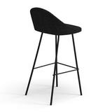 AllModern Holmes Boucle Bar & Counter Stool Upholstered/Metal in Black | 39 H x 19.75 W x 19.5 D in | Wayfair 72C8A8CADF0943368EF6E148748CE4D4