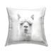 Stupell Industries Rural Llama Face Portrait Printed Throw Pillow Design By Lori Deiter Polyester/Polyfill blend | 18 H x 18 W x 7 D in | Wayfair