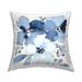 Stupell Industries Modern Blue Flower Blossoms Printed Throw Pillow Design By ND Art Polyester/Polyfill blend | 18 H x 18 W x 7 D in | Wayfair