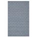 Blue 96 x 60 x 0.25 in Area Rug - Home Conservatory Geo Diamond/Ivory Handwoven Wool Rug Cotton/Wool | 96 H x 60 W x 0.25 D in | Wayfair CON07-58