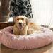 Tucker Murphy Pet™ Calming Cat & Dog Bed Donut Cuddler Round Plush Pet Bed Polyester in Pink, Size 9.45 H x 27.56 W x 27.56 D in | Wayfair