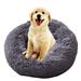 Tucker Murphy Pet™ Calming Cat & Dog Bed Donut Cuddler Round Plush Pet Bed Polyester in Gray | 9.45 H x 27.56 W x 27.56 D in | Wayfair
