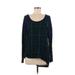 Weekend Suzanne Betro Long Sleeve Top Blue Square Tops - Women's Size Medium