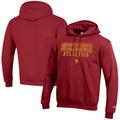 Men's Champion Cardinal USC Trojans Athletics Logo Stack Pullover Hoodie