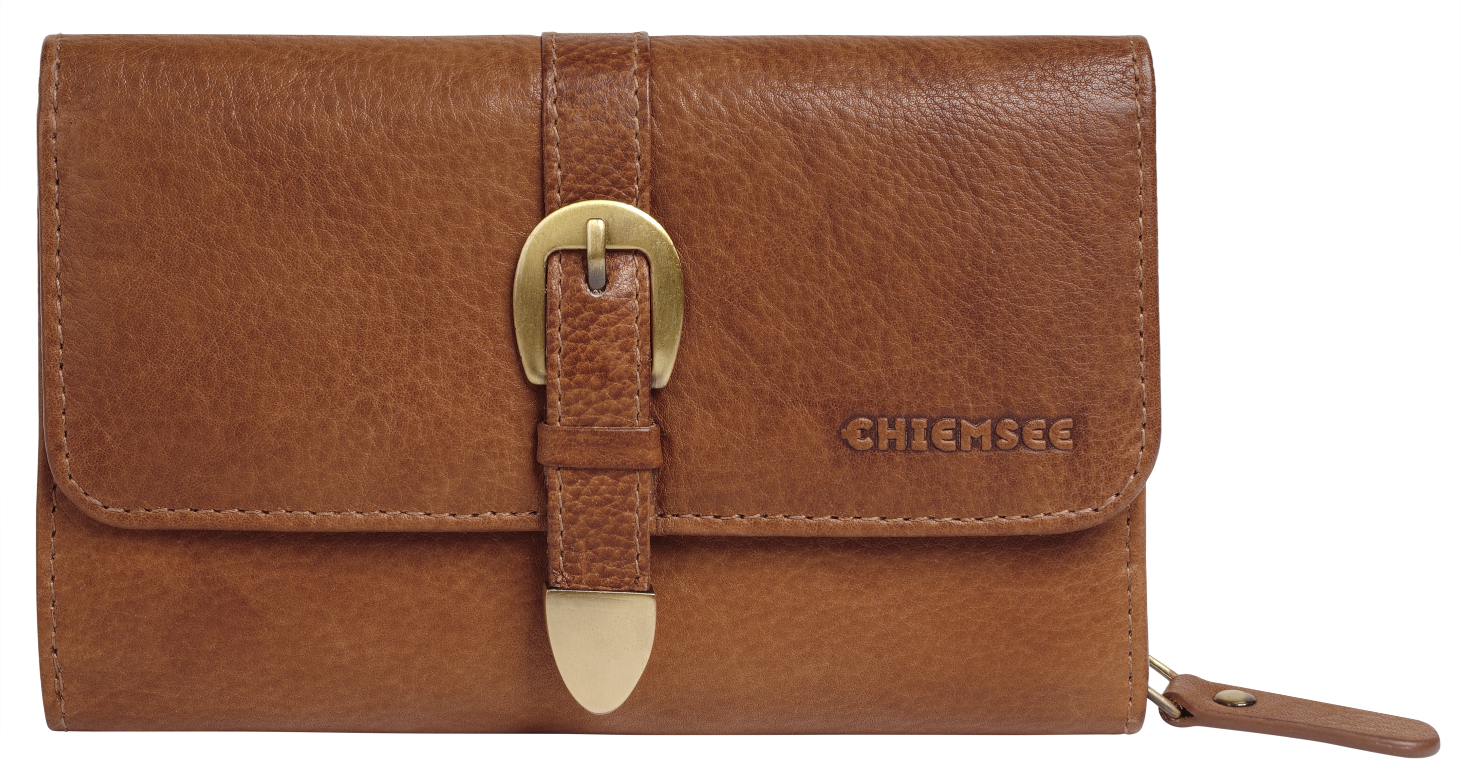 Geldbörse CHIEMSEE, braun (cognac), Leder, leicht glänzend, unifarben, Kleinlederwaren, echt Leder Image