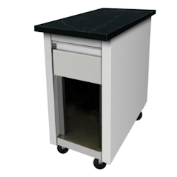 Kassentisch Edelstahl Granit Schwarz Kassentheke Ladentheke 400x820x870mm Image