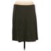 Ann Taylor LOFT Casual Skirt: Green Solid Bottoms - Women's Size Medium