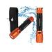 Blackfire-Klein Outdoors Rechargeable LED Flashlight Lithium-Ion 2-Color 1000 Lumen Black/Orange BBM6413