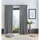 Catherine Lansfield Pinsonic Chevron Thermal Eyelet 90x90 Inch Curtains Silver