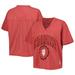 Women's Pressbox Crimson Indiana Hoosiers Sycamore Edith Waist-Length V-Neck T-Shirt