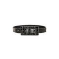 Saint Laurent Embossed Leather Belt in Nero - Black. Size 65 (also in 70, 75, 80, 85, 90).