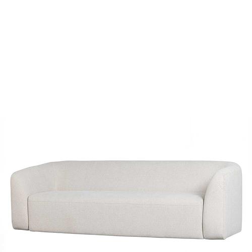 Wohnzimmer Couch 240 cm breit in Cremefarben Chenillegewebe