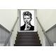 David Bowie Face Shh Book Cover Black & White Canvas Print Portrait Photo Wall Art Sshh Music Deep Modern Pop Culture Picture
