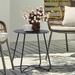 Patio Round Steel Side Table 17-Inch Outdoor End Table