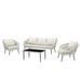 Serina Set :1 Sofa (3-Seater), 2 Armchairs, 1 Coffee Table Patio Set